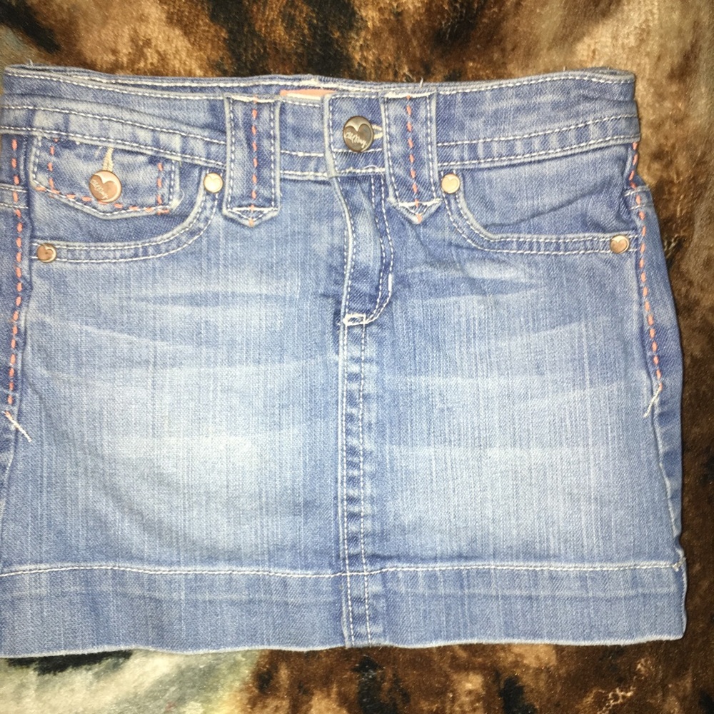 OLD NAVY Faded Denim Skirt w/hidden shorts